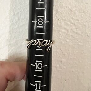 James Avery Sterling Silver 'pray' Script Ring 9